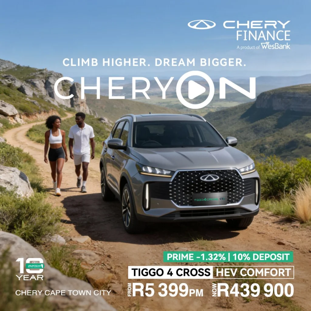 TIGGO 4 Cross HEV Comfort from R5 399 or R439 900*