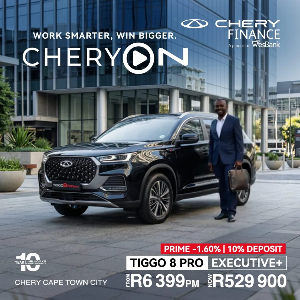TIGGO 8 Pro Executive from R6 399 or R529 900*