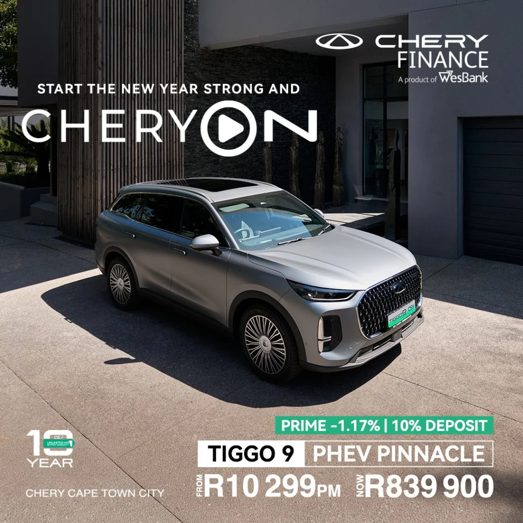 TIGGO 9 PHEV Pinnacle from R10 299 or R839 900*