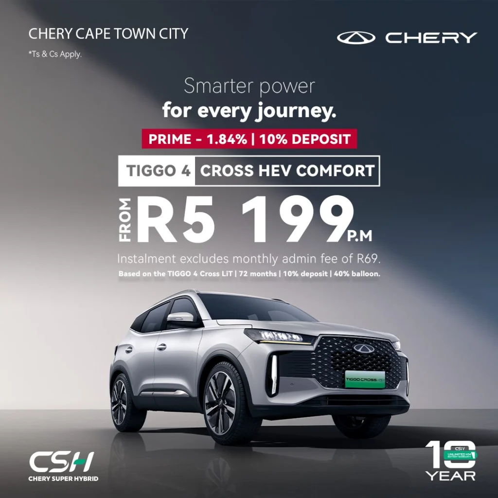 TIGGO 4 Cross HEV Comfort from R5 199pm*
