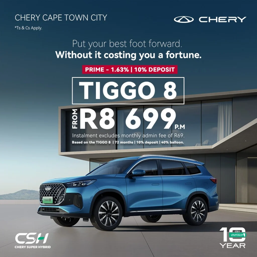 TIGGO 8 PHEV from R8 699pm