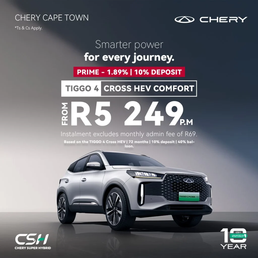 TIGGO 4 Cross HEV Comfort from R5 249pm*
