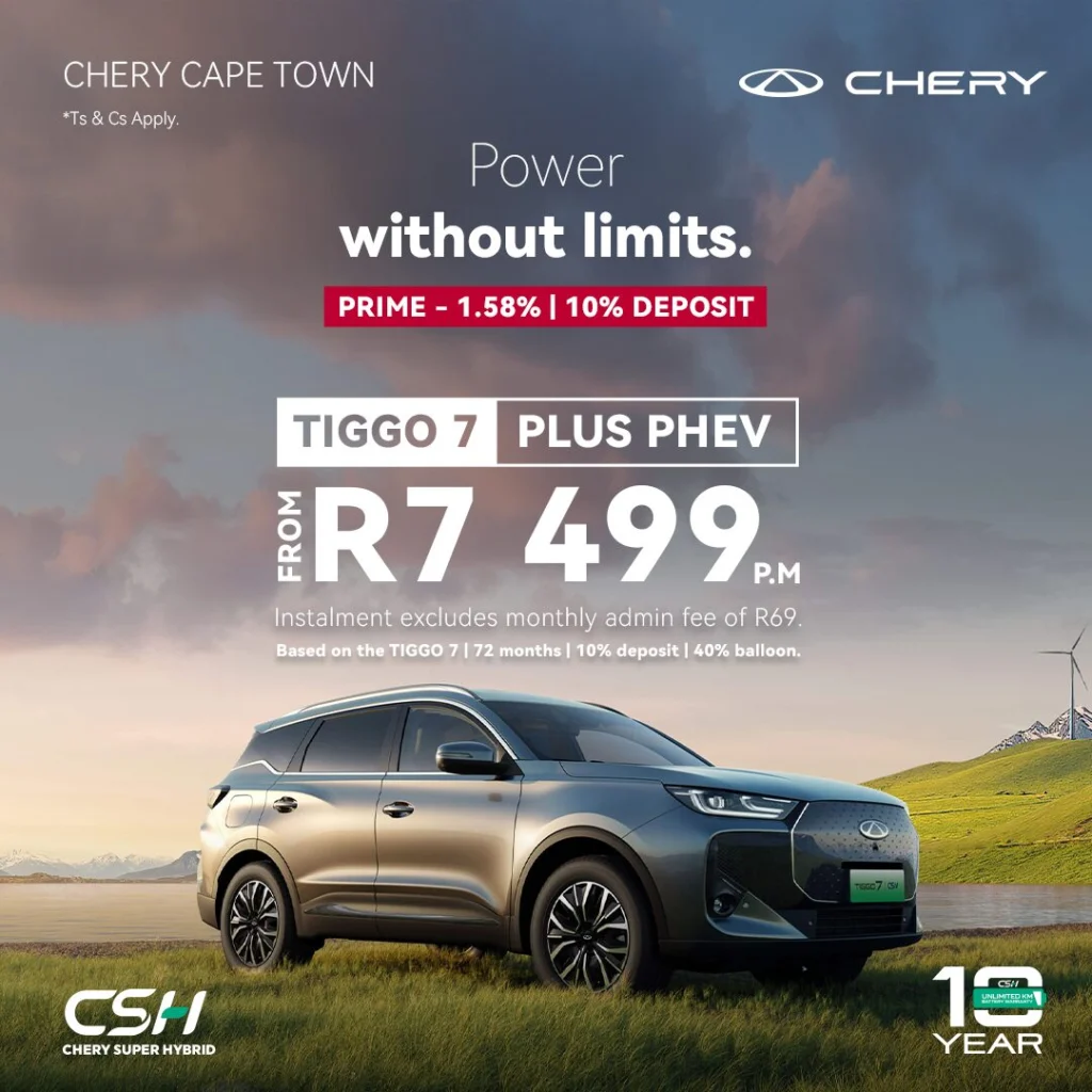 TIGGO 7 PLUS PHEV from R7 499pm