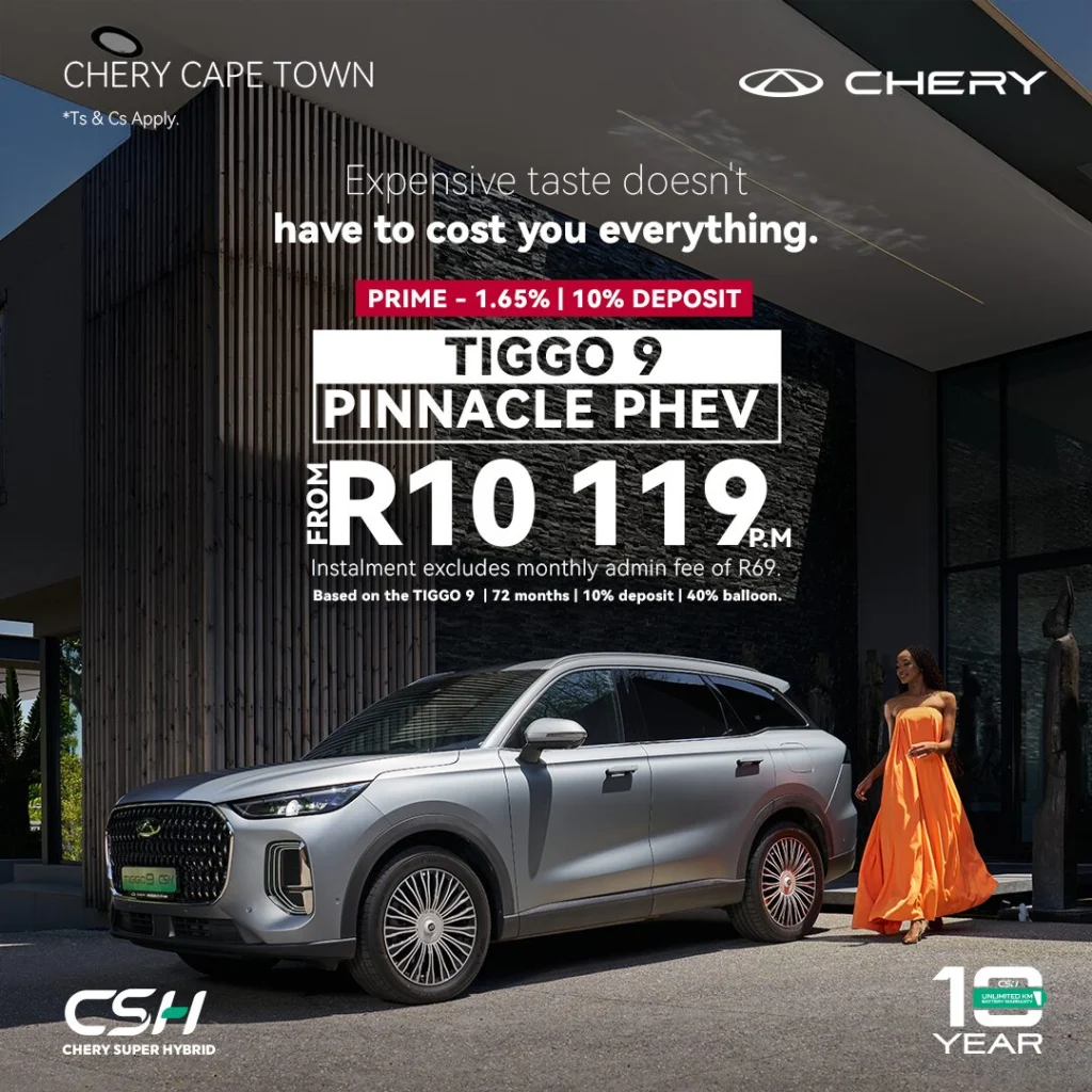 TIGGO 9 Pinnacle PHEV from R10 119pm*