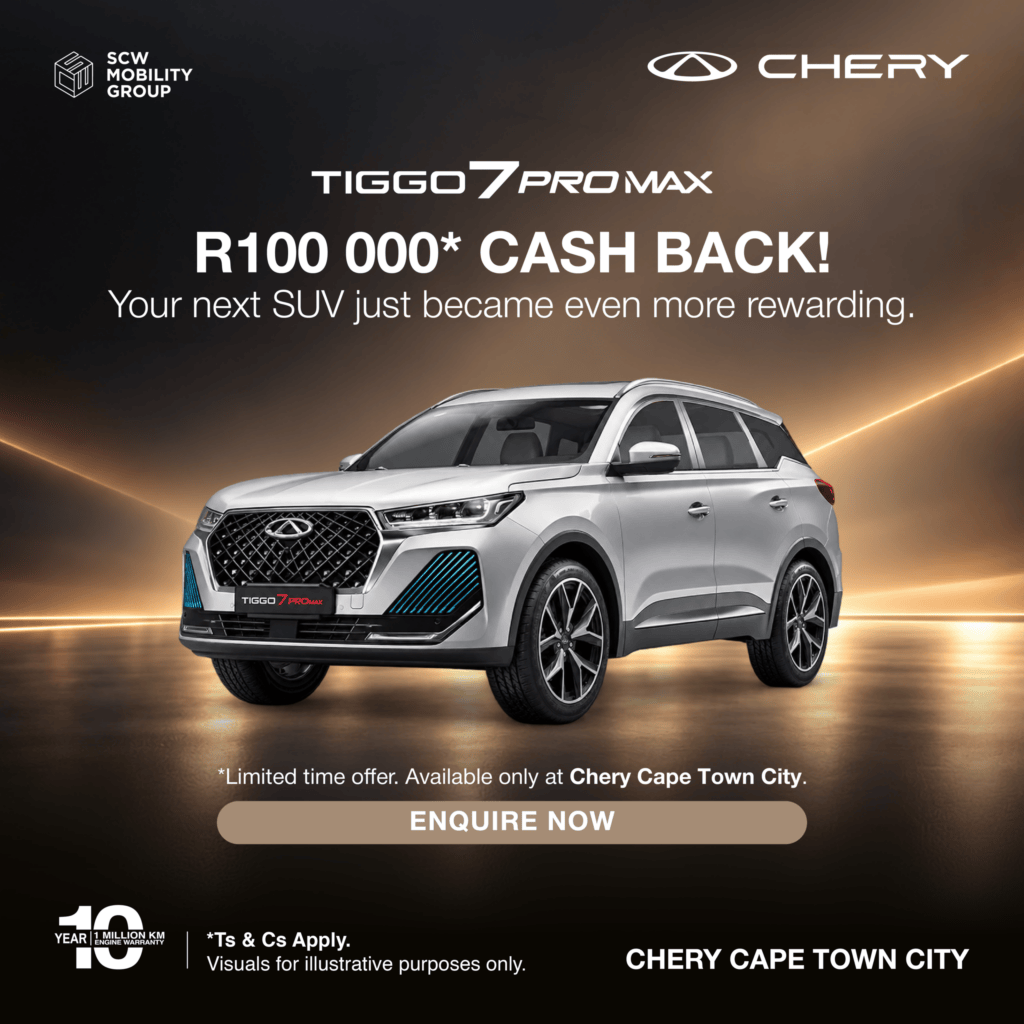 TIGGO 7 Pro Max R100 000 Cash back*